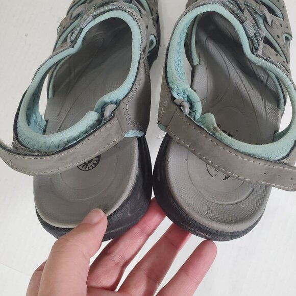 EARTH SPIRIT Womens Sandals Outdoor Waterproof Performance Hook & Loop Gray 10 - Picture 11 of 12